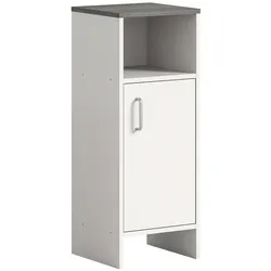 Badschrank Los Angeles - Weiß / Rauchsilber
