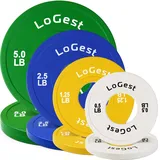 Logest Paar olympische Hantelscheiben – Langhantelgewichte, Set mit 2 Hantelscheiben für olympische Stangen, perfekt für Krafttraining, Hantelscheiben, Übung, Balance, Erhöhung der Balance, erhältlich