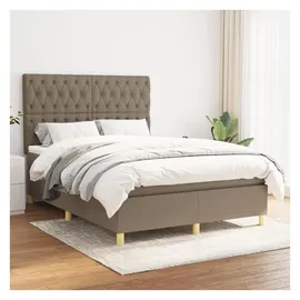 vidaXL Boxspringbett 140 x 200 cm Taupe