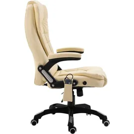 vidaXL Massage-Bürostuhl Kunstleder creme
