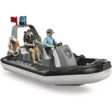 Bruder Bworld Polizei Schlauchboot mit Polizisten, Taucher & Zubehör