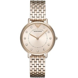 Giorgio Armani Emporio Armani Uhr für Damen , Zweizeiger Uhrwerk, 32mm Pink Edelstahlgehäuse mit Edelstahlarmband, AR11062