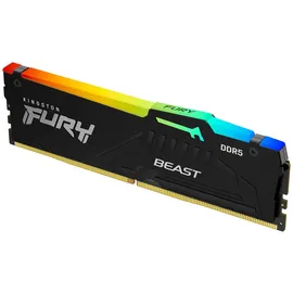 Kingston FURY Beast RGB Schwarz 64GB Kit (2x32GB) DDR5-6000 EXPO DIMM Arbeitsspeicher, CL36-38-38, 1.35V