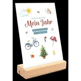 Brunnen Verlag Gießen Mein Jahr - Mit guten Worten für jeden Monat 12 Monatskarten mit Holzaufsteller (Historisch-Theologische Auslegung)