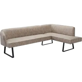 exxpo - sofa fashion Eckbank EXXPO - SOFA FASHION "Americano", braun (cappuccino), B:249cm H:83cm T:157cm, Sitzbänke, Eckbank, mit Keder und Metallfüßen, Bezug in verschiedenen Qualitäten, Topseller