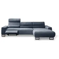 Segmüller Werkstätten Ecksofa Maxime03 Stoff Blau Navy
