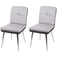 Mendler 2er-Set Esszimmerstuhl HWC-G48, Küchenstuhl Polsterstuhl Lehnstuhl, Kunstleder Samt