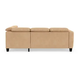 sit&more Ecksofa SIT & MORE "Belluci L-Form", braun (macciato), B:249cm H:85cm T:195cm, Sofas, Ecksofa, inklusive Federkern, wahlweise mit Bettfunktion und Bettkasten