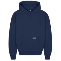 Bazix republiq Super Heavy Blank Hoodie in Blau, Größe