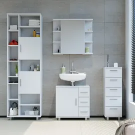 Vicco Ilias Badschrank 30 x 95 cm Weiß