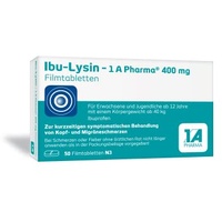 Ibu-Lysin – 1 A Pharma® 400 mg Filmtabletten mit Ibuprofen (als Ibuprofen-DL-Lysin), 50 Stck.: Schnelle Hilfe bei Kopfschmerzen