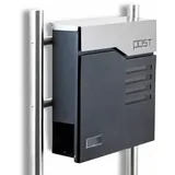 BITUXX Design Standbriefkasten 16772 Briefkastenanlage Graphit Edelstahl