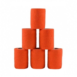 meDDio Bandage 1/3/6 Haftbandagen Größe+Farbe wählbar, 6 Stück 7.5 cm orange orange