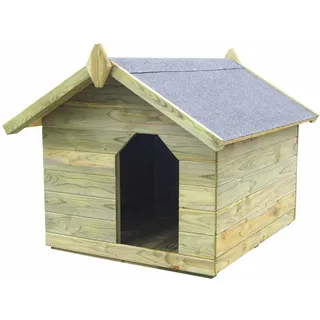 vidaXL Hundehütte mit öffnendem Dach Imprägniertes Kiefernholz