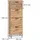 Vicco Amber 60 x 168 cm mit 4 Fächern Eiche Wotan / braun