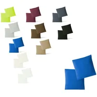 EXKLUSIV HEIMTEXTIL Kissenbezug Doppelpack mit Reißverschluss 40 x 40
