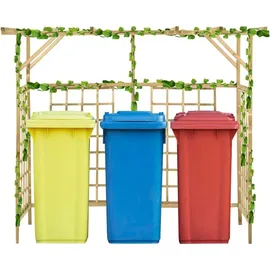 vidaXL Pergola für 3 Mülltonnen Kiefernholz Imprägniert