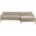 Beliani Ecksofa Taupe 3-Sitzer linksseitig