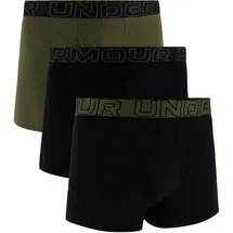 Under Armour Performance Cotton Trunks Schwarz/Grün L 3er Pack