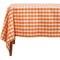 Homescapes Tischdecke Orange, Textil, Kariert, rechteckig, 137x228 cm, Oeko-Tex®,
