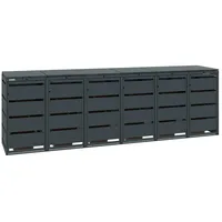 Mbox24 Mülltonnenbox Classic, Metall, für 6 Mülltonnen bis 120