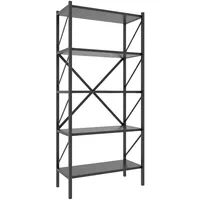 VCM Insasi Bücherregal 66 x 34 x 160 cm Anthrazit