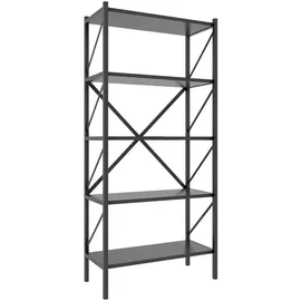 VCM Insasi Bücherregal 66 x 34 x 160 cm Anthrazit