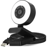 Avizar Webcam Ring Light USB 1080p Full HD Light Ring, mit Mikrofon - Schwarz