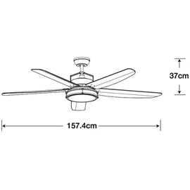 LUCCI Louisville 158 cm Deckenventilator Bronze