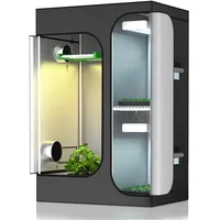 topogrow 2-in-1-Innen-Grow Zelt 91,4 x 61 x 134,6 cm 121,9 x 91,4 x 182,9 cm 600D high-Reflective W/2-stöckiger für Lodge Ausbreitung und Blume