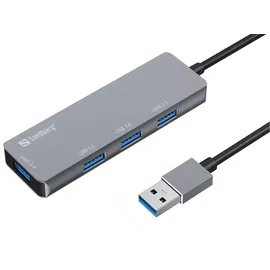 Sandberg USB-A Hub 1xUSB3.0+3x2.0 SAVER - Grau