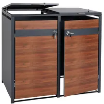 Mendler Mülltonnenverkleidung HWC-J82 50 kg anthrazit