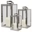 Mojawo 3er Set Edelstahl-laternen 30/40/53cm-dmc8113e