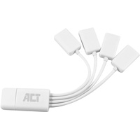 Act Hub 2.0, 4x USB-A, flexible, white USB A),