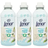 3x Lenor Weichspüler LINDENBLÜTE + MEERSALZ 0,8L 32 Wäschen Ruhe Energie Seele