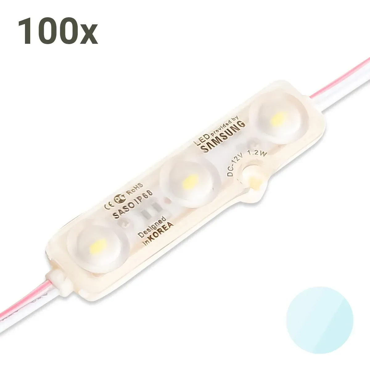 LED Modul 6000K 1,2W 160° 12V IP66 (100 Stück VPE)