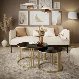 lookway LORI Gold/Schwarz Glas 70 x 47 cm