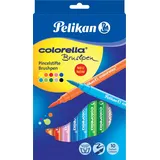 Pelikan Fasermaler colorella brushpen, 10er Kartonetui