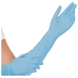Franz Mensch Nitril-Handschuhe 40 cm lang EXTRA SAFE SUPERLONG, Gr. M - VE 50 Stück - HYGOSTAR