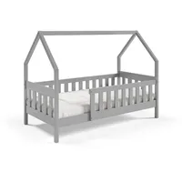 masseno Kinderbett Bella 80 x 160 cm Kiefer hellgrau silber