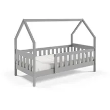 masseno Kinderbett Bella 80 x 160 cm Kiefer hellgrau silber