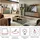 Innostyle Highboard INA 125 x 125 x 45 cm Schilfgrün/Eiche