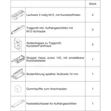 HAWA Junior 120/B Schiebetürbeschlag-Set Schwarz