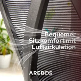 Arebos Bürostuhl Ergonomisch Schwarz