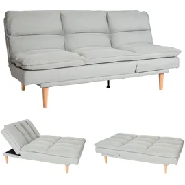 Mendler Schlafsofa HWC-M79, Gästebett Schlafcouch Couch Sofa, Schlaffunktion Liegefläche 180x110cm ~ Stoff/Textil mint-grau