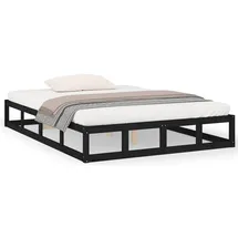 vidaXL Massivholzbett 180 x 200 cm Schwarz