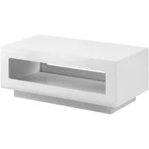 Lomadox Couchtisch Weiß Hochglanz Turda-83 Modern Mit Offenem Fach, B/h/t: Ca. 110/44/60 Cm