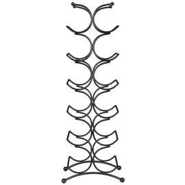 JUSTINUS Flaschenregal 15 x 25 x 69,5 cm Schwarz matt