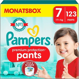 Pampers Premium Protection Pants Gr.7 17kg+, Monatsbox