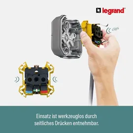 Legrand Schuko-Steckdose IP44 Grau 1 St.